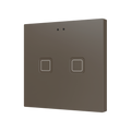 Tecla RGB 2. PC-ABS Capacitive push button - 2 buttons - Mocha by Zennio