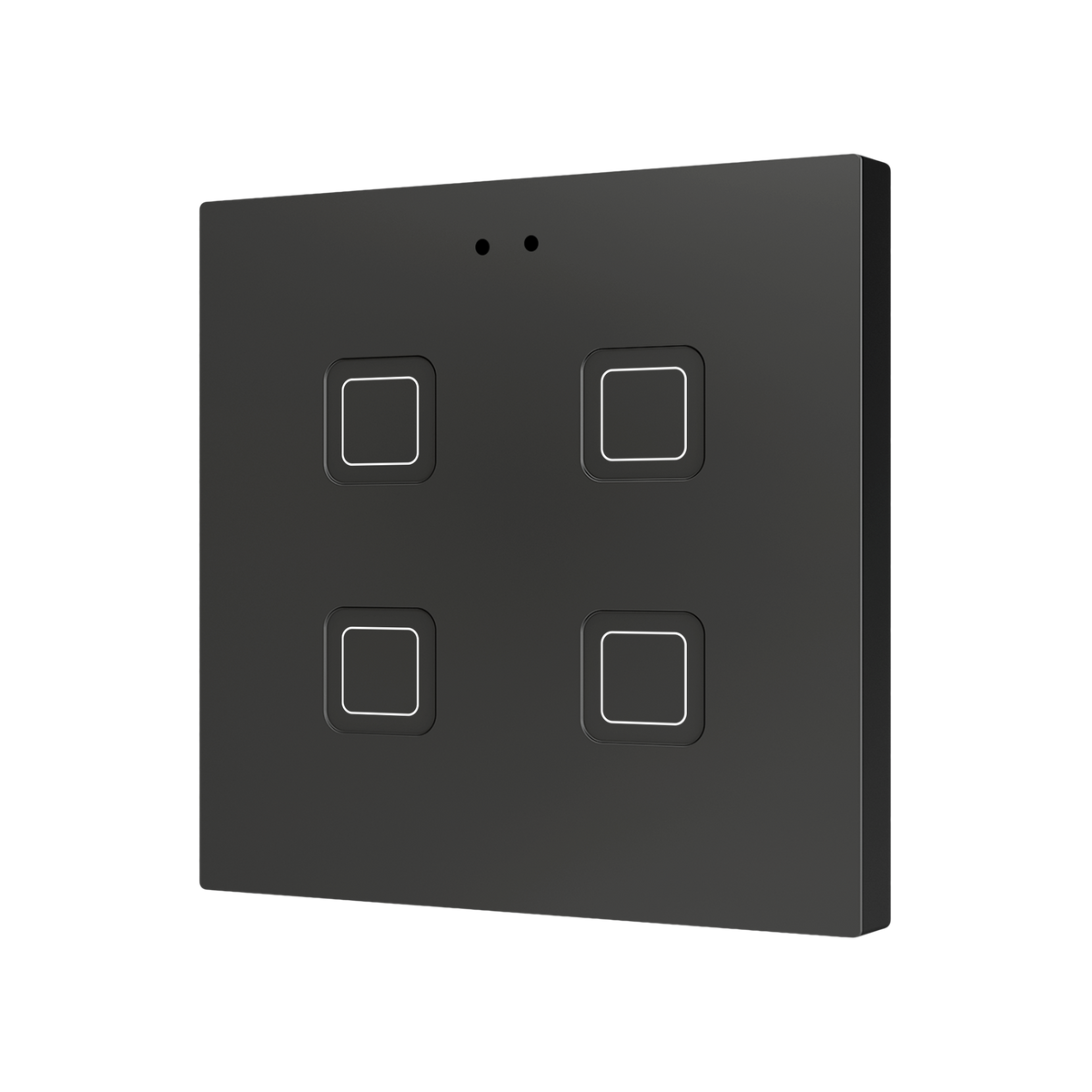 Tecla RGB 4. PC-ABS Capacitive push button - 4 buttons - Anthracite by Zennio