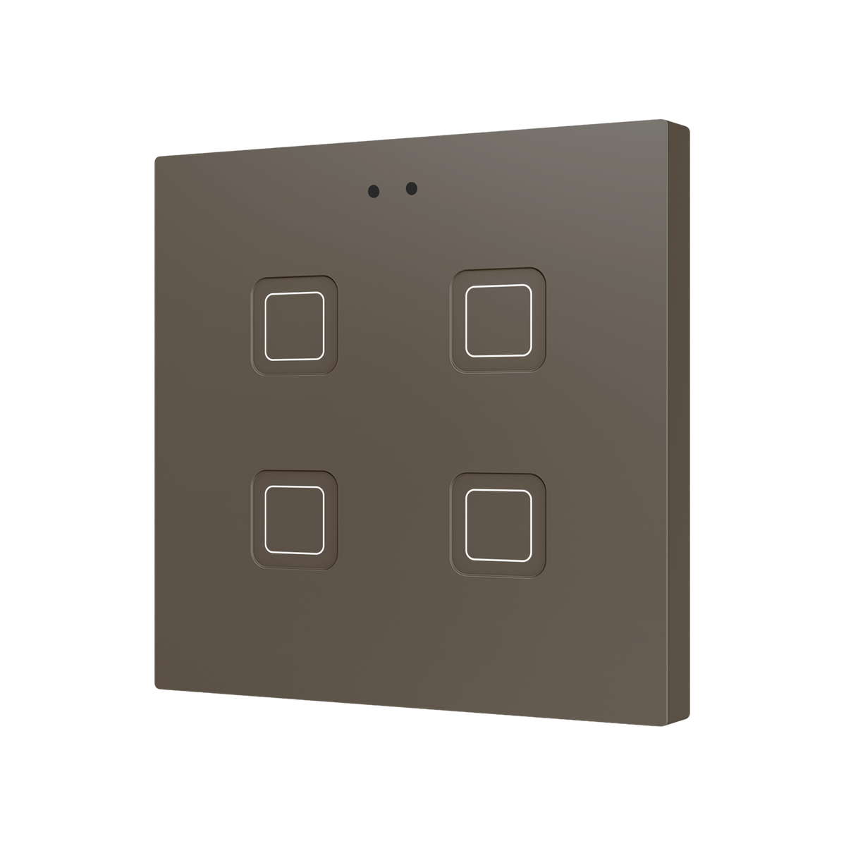 Tecla RGB 4. PC-ABS Capacitive push button - 4 buttons - Mocha by Zennio