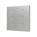 Tecla RGB 6. PC-ABS Capacitive push button - 6 buttons - Silver by Zennio