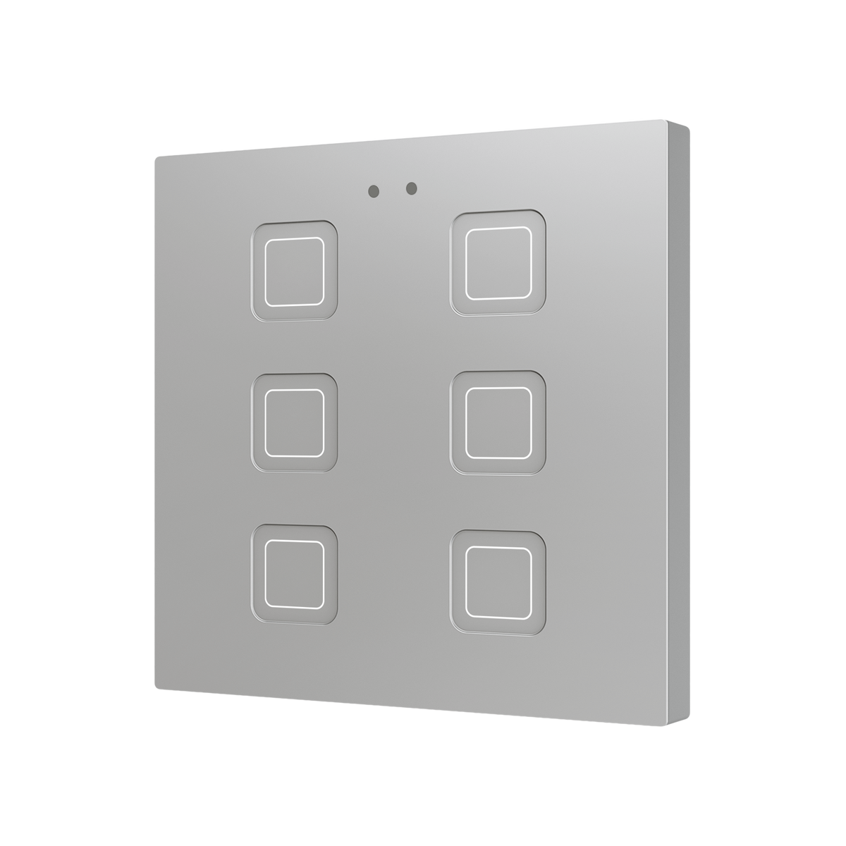 Tecla RGB 6. PC-ABS Capacitive push button - 6 buttons - Silver by Zennio