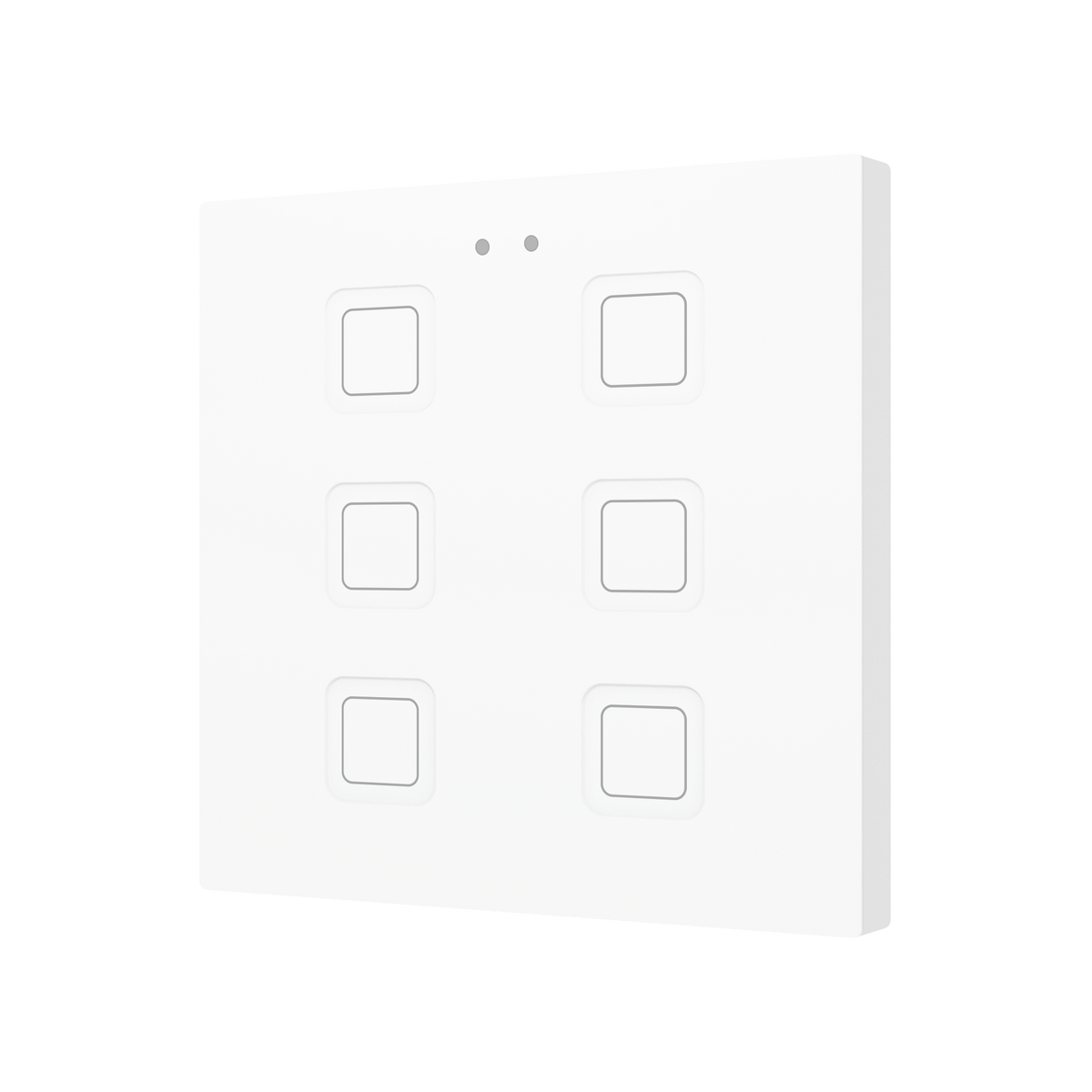Tecla RGB 6. PC-ABS Capacitive push button - 6 buttons - White by Zennio