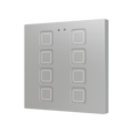 Tecla RGB 8. PC-ABS Capacitive push button - 8 buttons - Silver by Zennio
