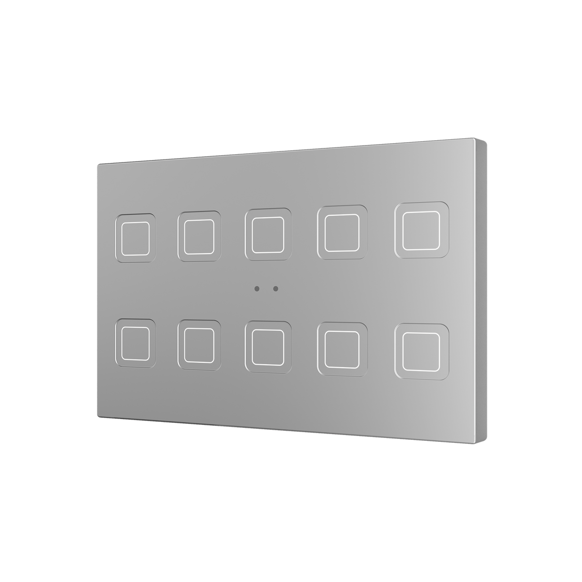 Tecla RGB XL 10. PC-ABS Capacitive push button - 10 buttons - Silver by Zennio