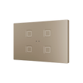 Tecla RGB XL 4. PC-ABS Capacitive push button - 4 buttons - Champagne by Zennio