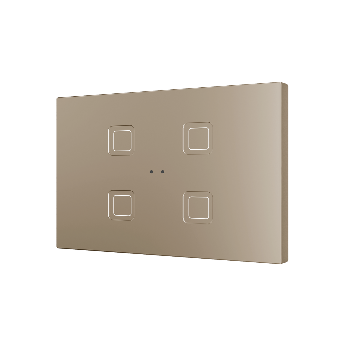 Tecla RGB XL 4. PC-ABS Capacitive push button - 4 buttons - Champagne by Zennio