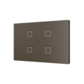 Tecla RGB XL 4. PC-ABS Capacitive push button - 4 buttons - Mocha by Zennio