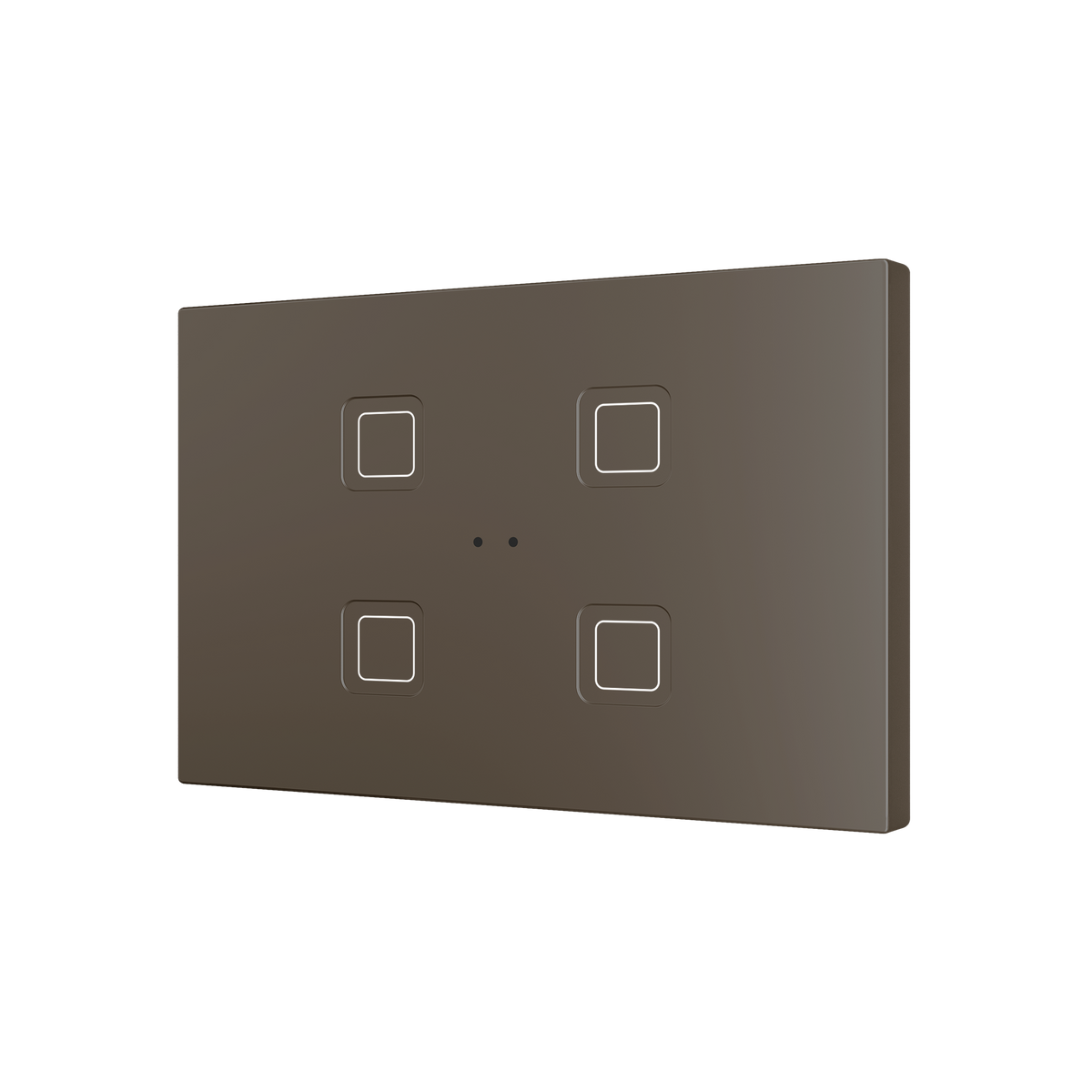Tecla RGB XL 4. PC-ABS Capacitive push button - 4 buttons - Mocha by Zennio