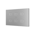 Tecla RGB XL 6. PC-ABS Capacitive push button - 6 buttons - Silver by Zennio