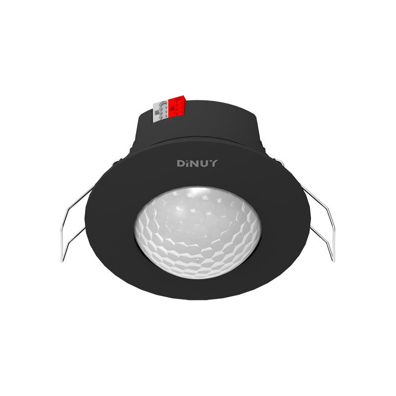 KNX presence/motion detector 360°, flush ceiling – Dinuy – Black