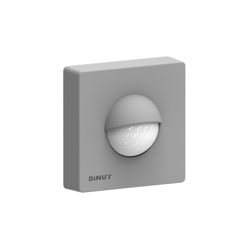 KNX presence/motion detector 180°, wall mounting, IP55 – Dinuy – Silver