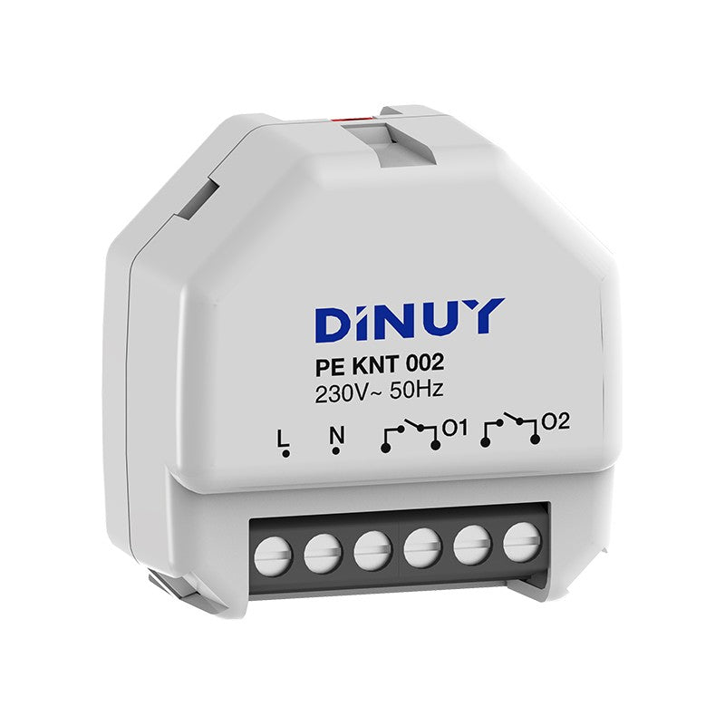 KNX switch/blind actuator, 2 outputs 10 A, 4 inputs, flush box – Dinuy
