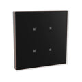 LaükaDot KNX capacitive glass push button, 4 keys – Dinuy – Black glass / copper frame