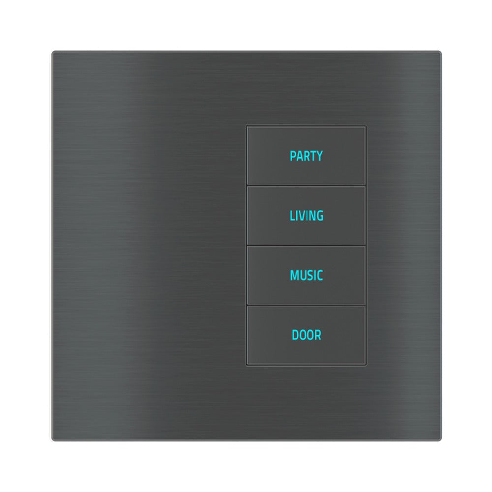 Ekinex 20venti KNX 4-rocker pushbutton with backlit symbols and proximity sensor EK-E2E-TP-4L/R – Right
