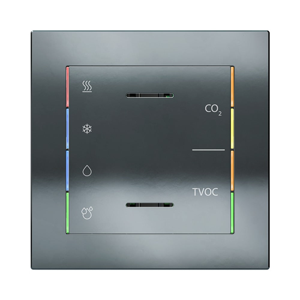 Ekinex front cover 60x60 for multisensor EK-ES3-TP EK-T1Q-ES2 – Metal HT Black Metal (CBM)