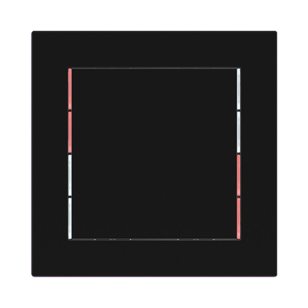 Ekinex 71 series square rocker 60x60, pack of 1 EK-T1Q – Technopolymer Intense Black RAL 9005 (GAE)