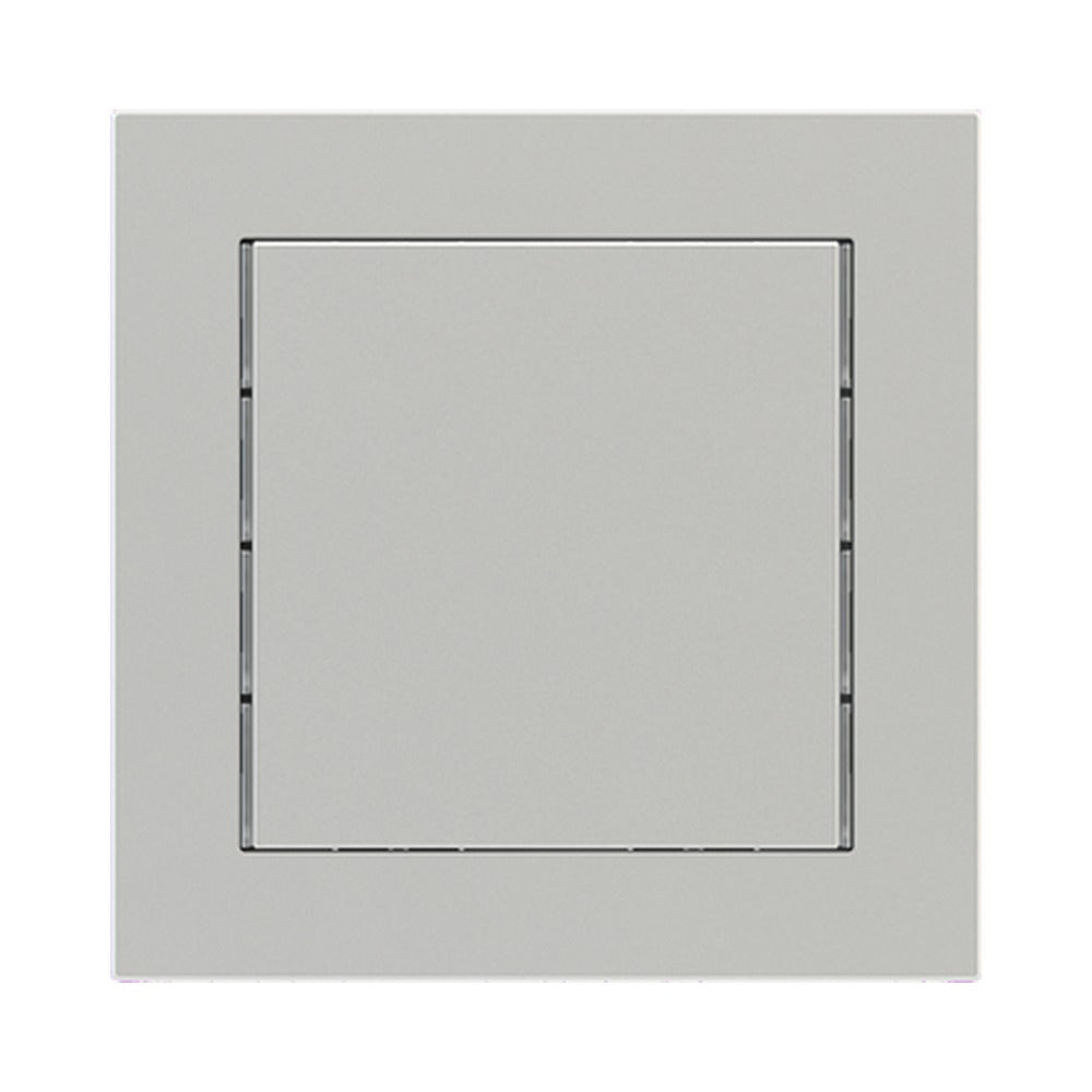 Ekinex 71 series square rocker 60x60 with symbol/text (made to order), 1 pc – Technopolymer Silver (GAG)