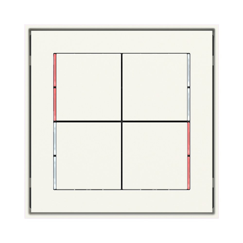 Ekinex 71 series square rockers 30x30, pack of 4 EK-T4Q – Technopolymer Warm White (GAA)
