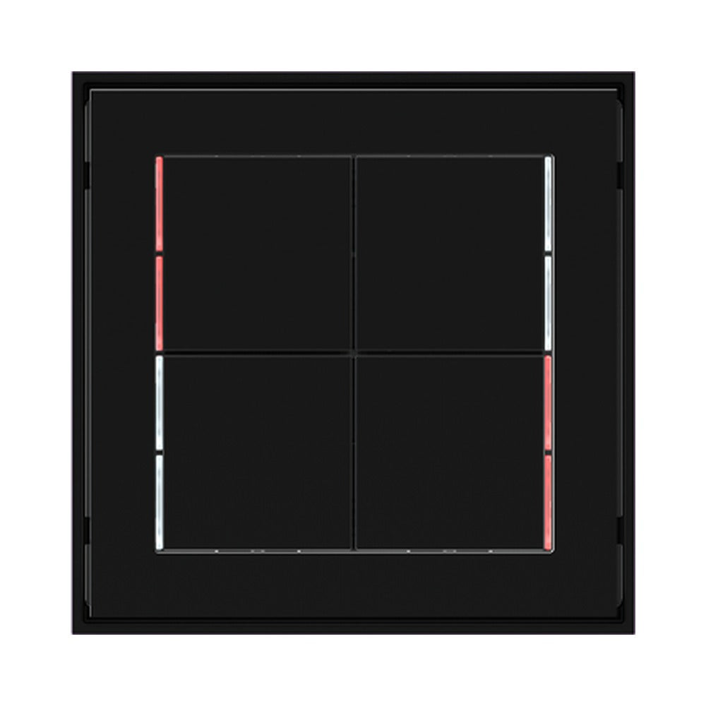 Ekinex 71 series square rockers 30x30, pack of 4 EK-T4Q – Technopolymer Intense Black RAL 9005 (GAE)