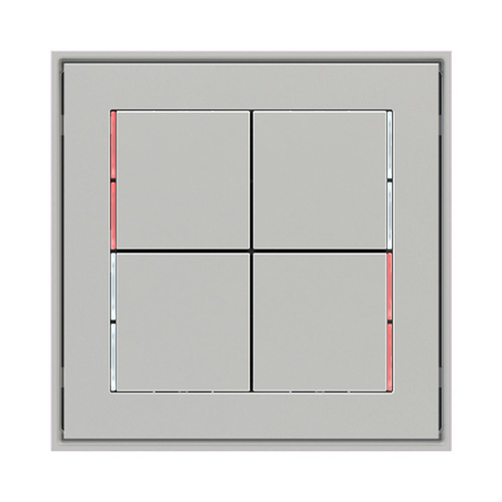 Ekinex 71 series square rockers 30x30, pack of 4 EK-T4Q – Technopolymer Silver (GAG)