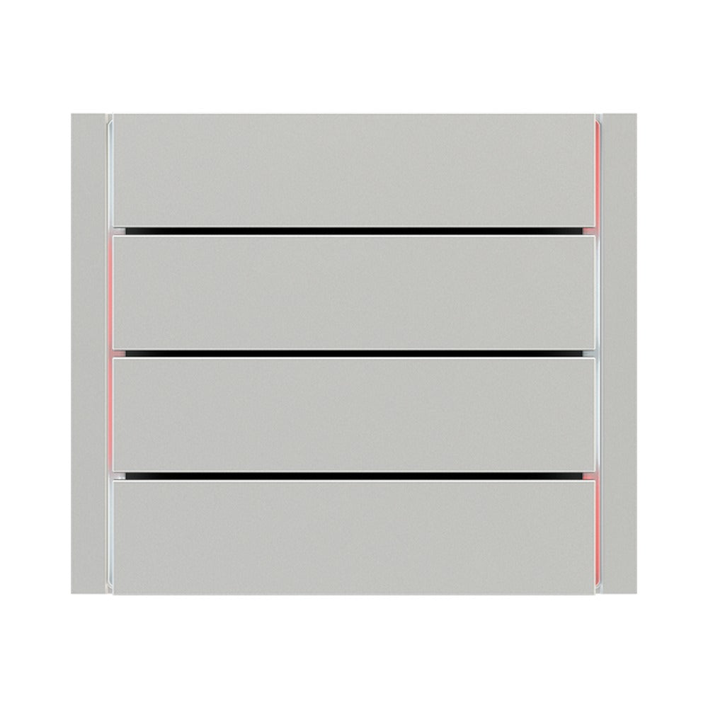 Ekinex FF horizontal rockers 80x20, pack of 4 EK-TRO – Technopolymer Silver (GAG)