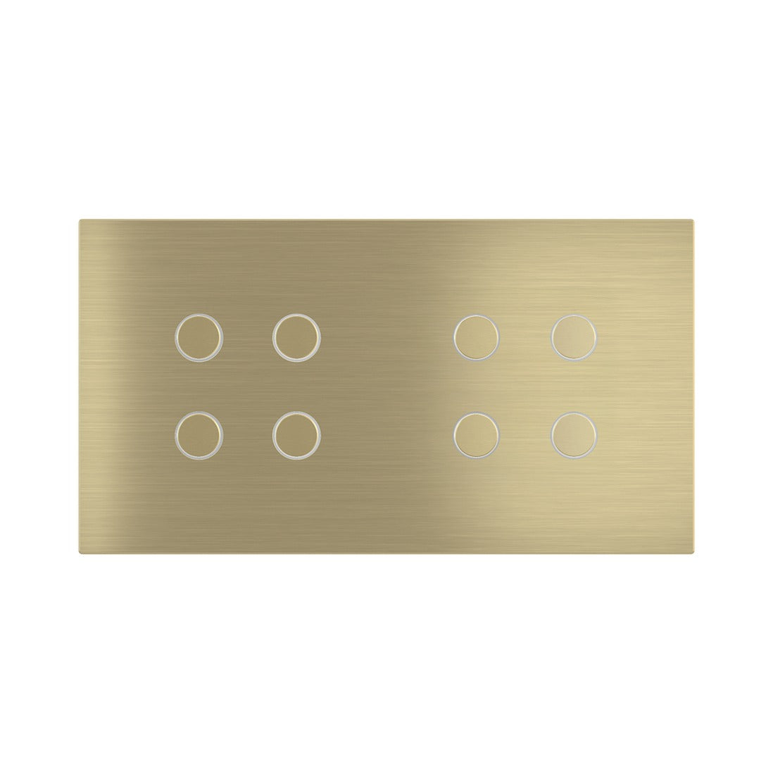 Ekinex Proxima 2-fold magnetic plate for 2x 4-rocker pushbuttons EK-P2A-44 – Brass