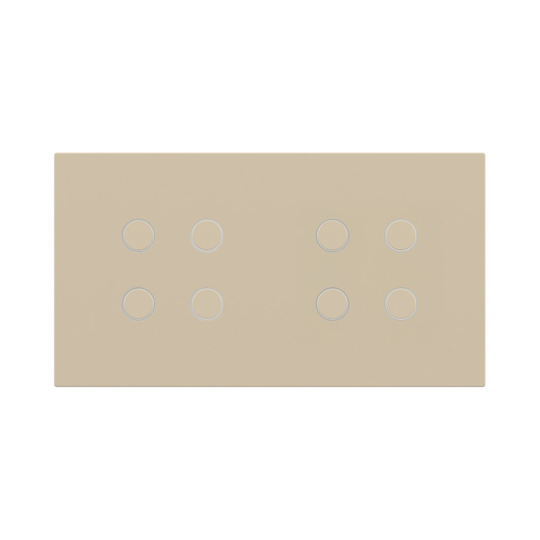 Ekinex Proxima 2-fold magnetic plate for 2x 4-rocker pushbuttons EK-P2A-44 – Beige Luxor