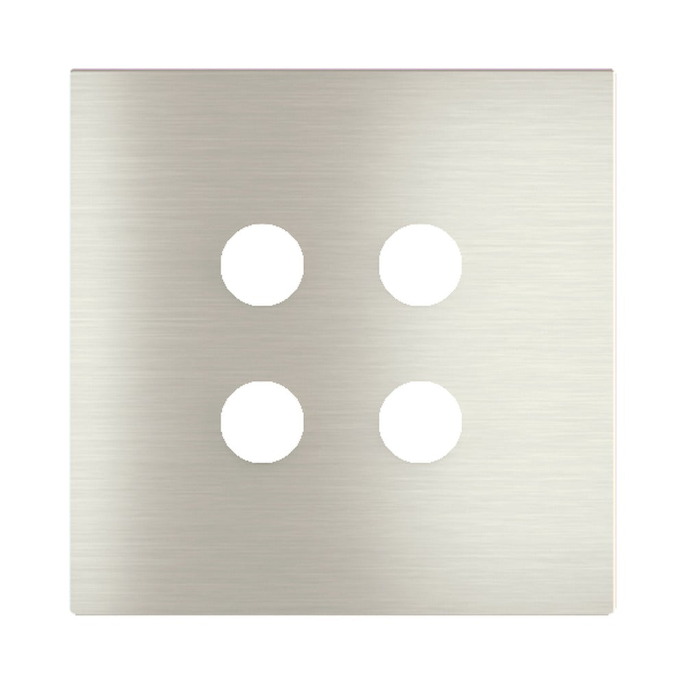 Ekinex Proxima square magnetic plate for pushbutton EK-PQA – Steel Brushed