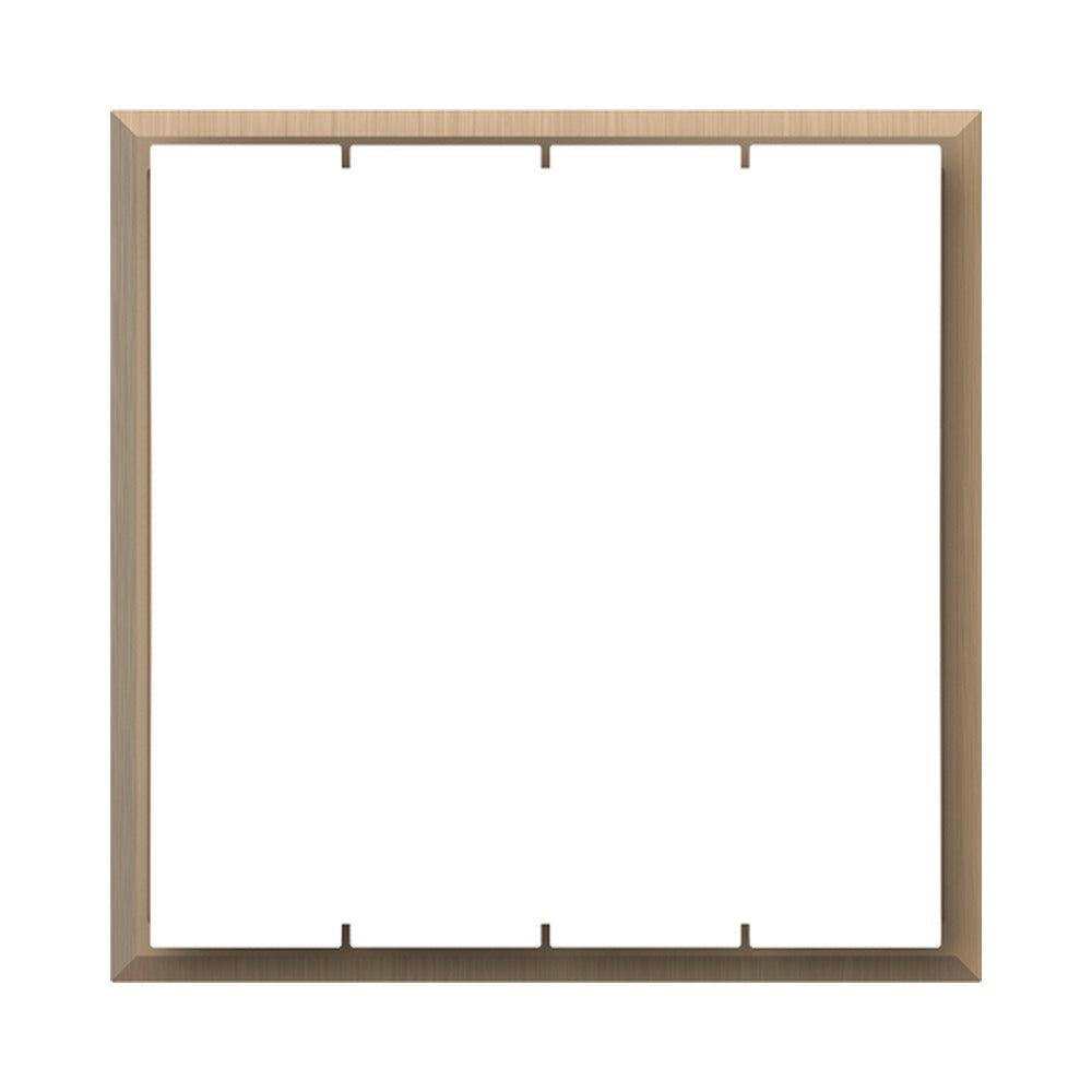 Ekinex ERA square frame Slim (open) for 4-rocker pushbutton EK-FOE – Warm Brass