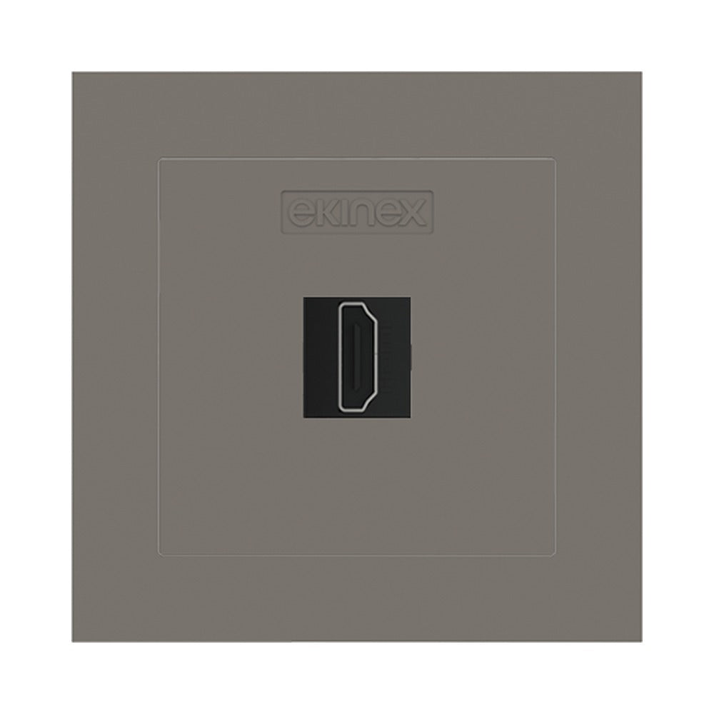 Ekinex keystone front cover 55x55 for 1 connector EK-KSC-1K – Fenix NTM Grey London (FGL)