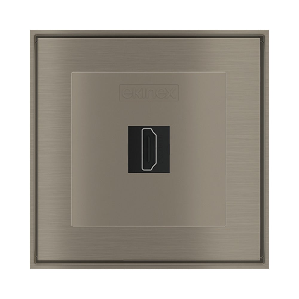 Ekinex keystone front cover 55x55 for 2 connectors EK-KSC-2K – Metal Nickel (GBR)