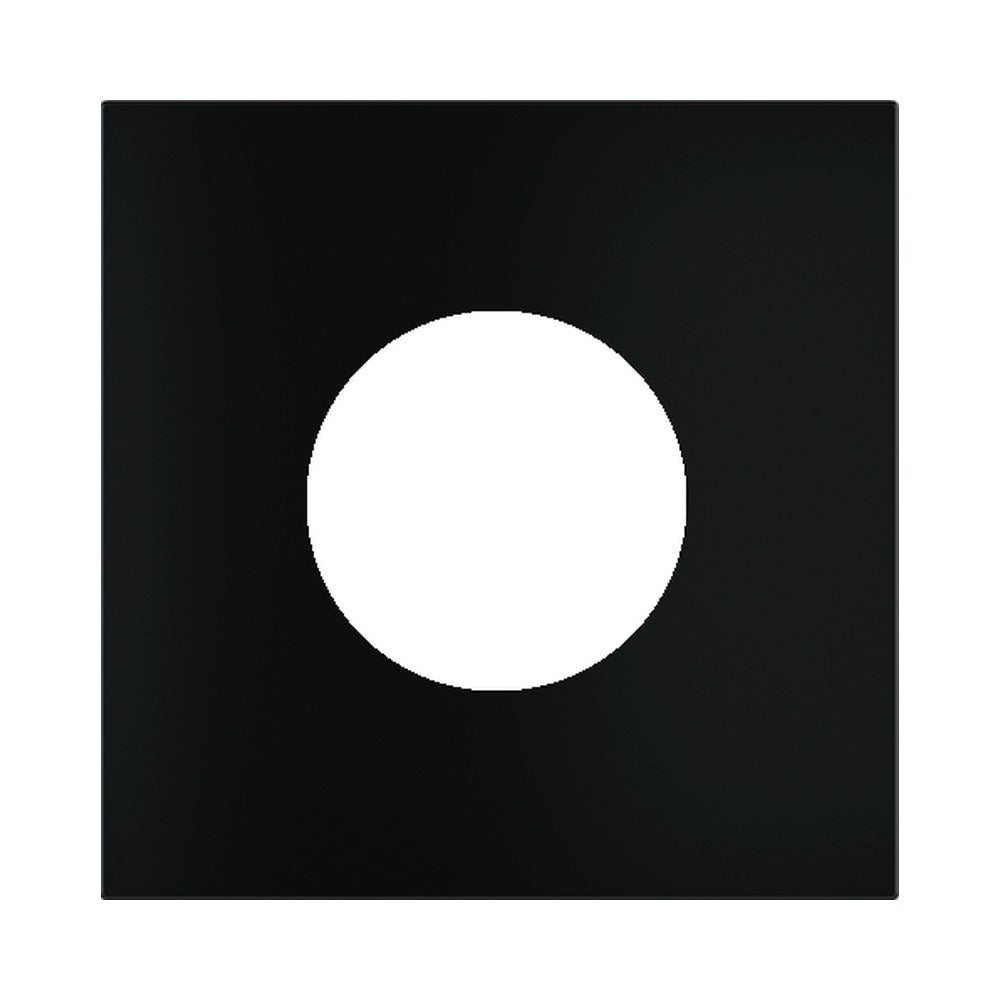 Ekinex Proxima square magnetic plate for Schuko/FR/IL socket EK-PQA-T – Intense Black RAL 9005