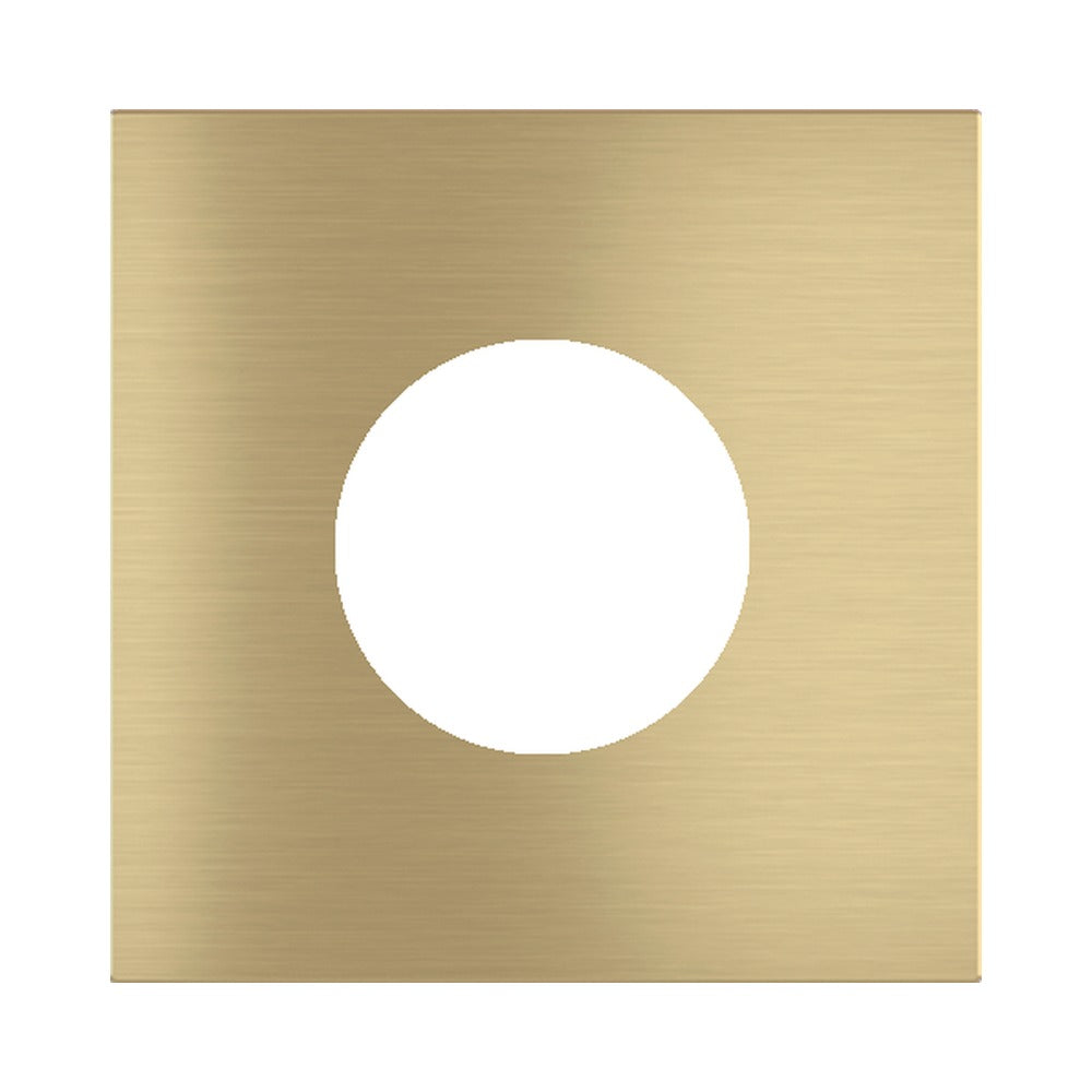 Ekinex Proxima square magnetic plate for Schuko/FR/IL socket EK-PQA-T – Brass