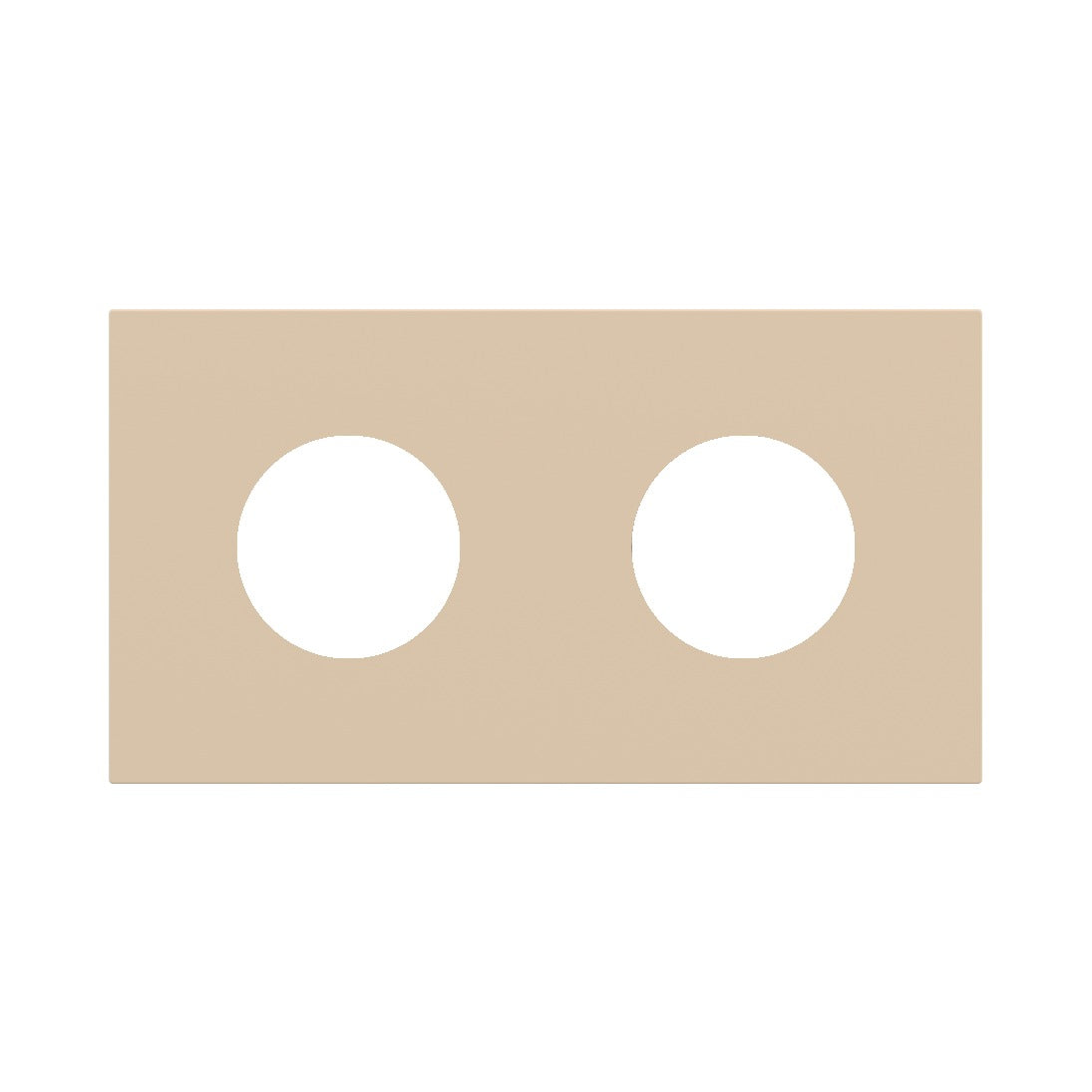 Ekinex Proxima 2-fold magnetic plate for 2 Schuko/FR/IL sockets EK-P2A-TT – Beige Luxor