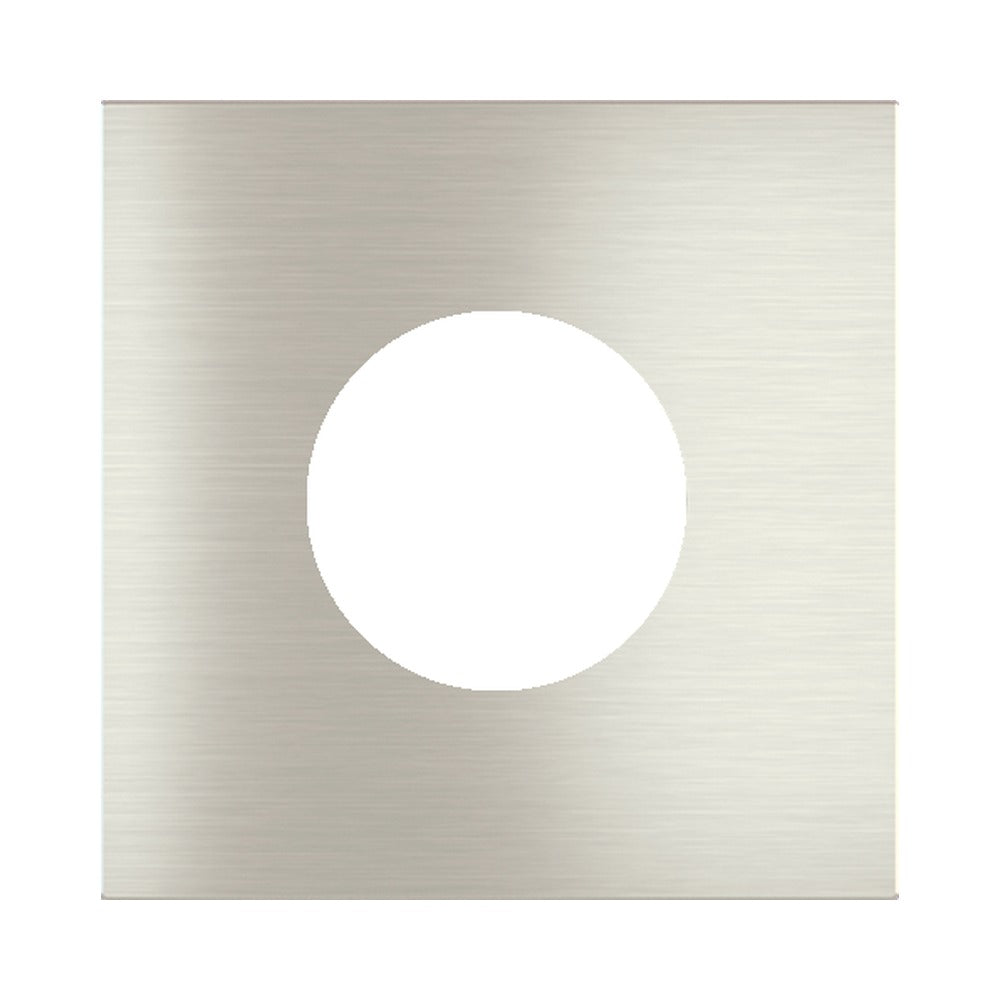 Ekinex Proxima square magnetic plate for Schuko/FR/IL socket EK-PQA-T – Steel Brushed