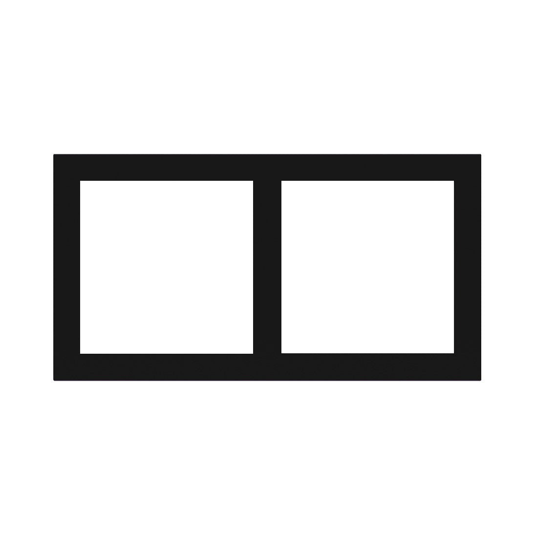 Ekinex 2-fold plate – Technopolymer Intense Black (GAE)