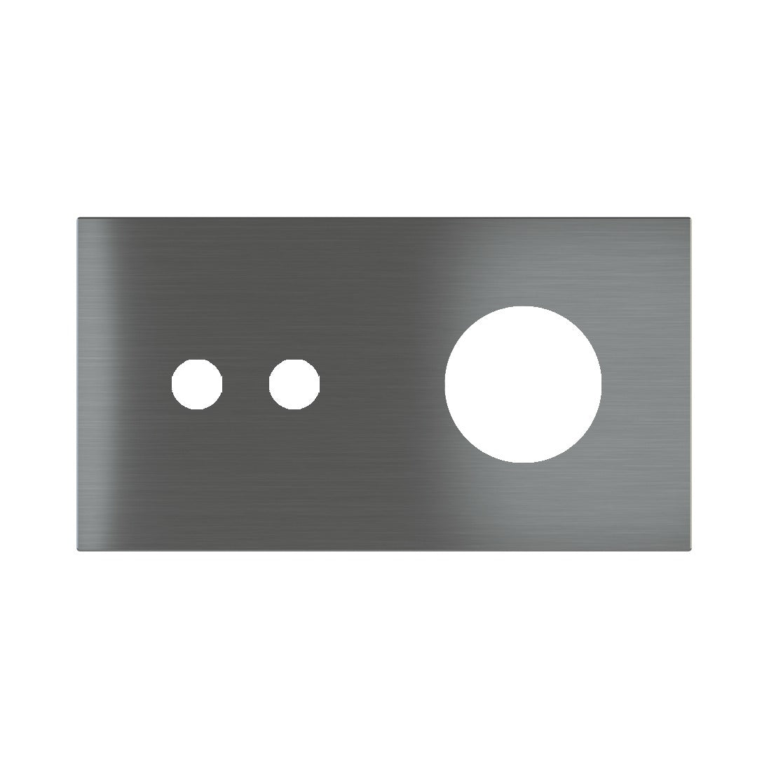 Ekinex Proxima 2-fold magnetic plate for 2-rocker pushbutton + Schuko/FR/IL socket EK-P2A-2T