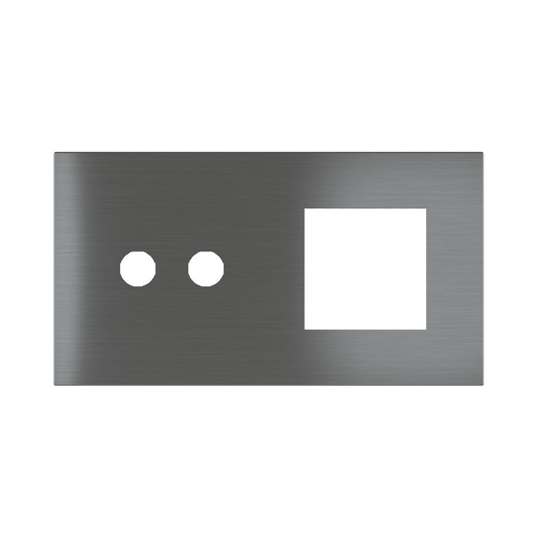 Ekinex Proxima 2-fold magnetic plate for 2-rocker pushbutton + 45x45 window EK-P2A-2P
