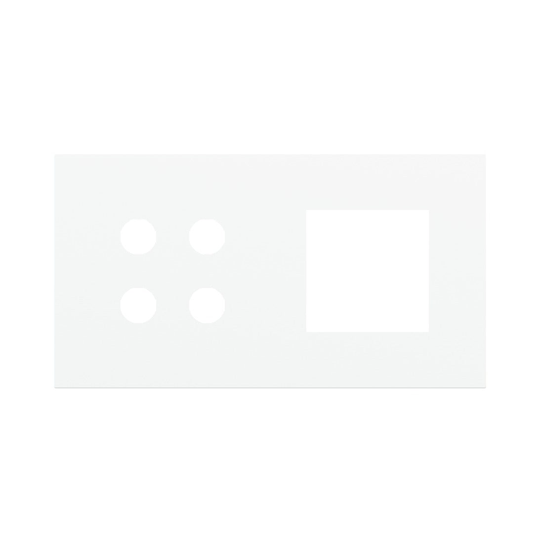 Ekinex Proxima 2-fold magnetic plate for 4-rocker pushbutton + 45x45 window EK-P2A-4P