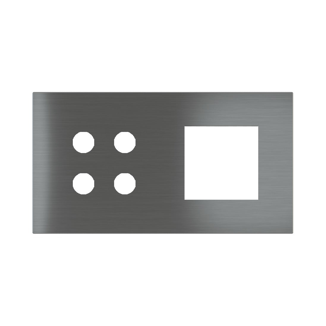 Ekinex Proxima 2-fold magnetic plate for 4-rocker pushbutton + 45x45 window EK-P2A-4P