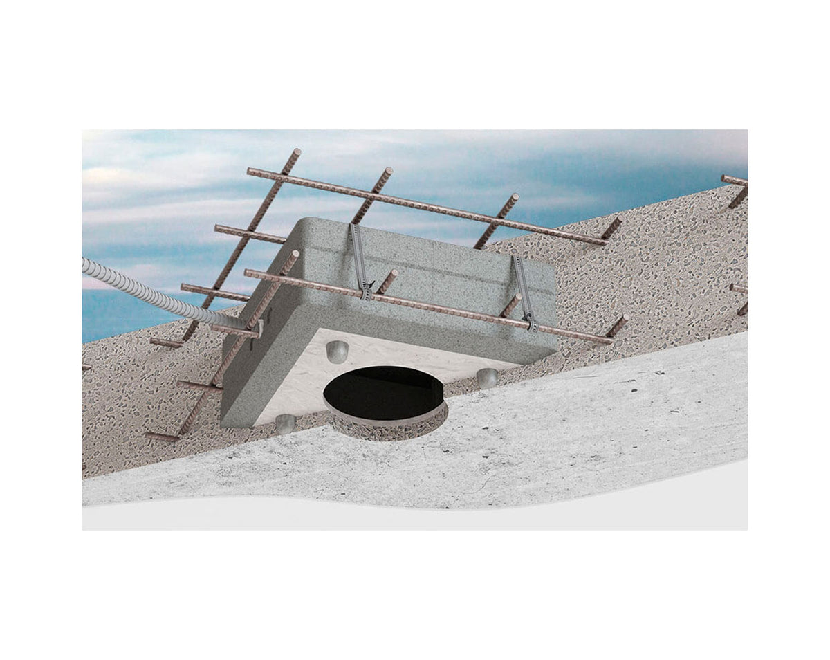 Installation housing for Cielo C6 in concrete ceilings