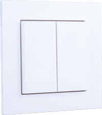 Double rocker: white glossy by Weinzierl